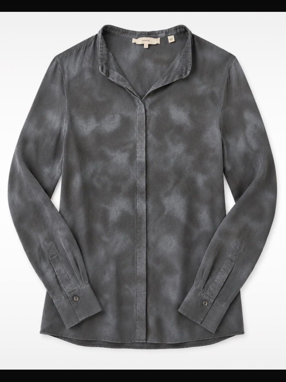 Vince Women's Washed Slate Gray Button-Front Blouse